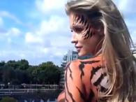 Joanna Krupa drapieżną tygrysicą